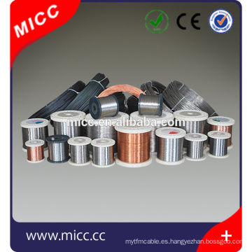 MICC NiCr10 (Chromel) NiSi3 (Alumel) brillante u oxidado Termopar cable desnudo tipo K